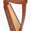 Tall Celtic Irish Knee Harp 17 Strings Solid Wood Free Bag Strings Key 27 Inch