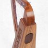 Tall Celtic Irish Knee Harp 17 Strings Solid Wood Free Bag Strings Key 27 Inch1