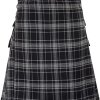 Tartan Kilt for Men's Color Block Costume Pleated Checked Short Dress Plaid Skirt