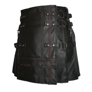 Unique Style Black Leather Kilt For Men