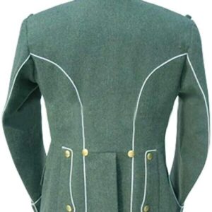 WWI German Empire white pipped Officer Flied Green Tunic Jacket High Quality