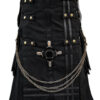 BLACK FASHION GOTHIC STYLE UTILITY KILT