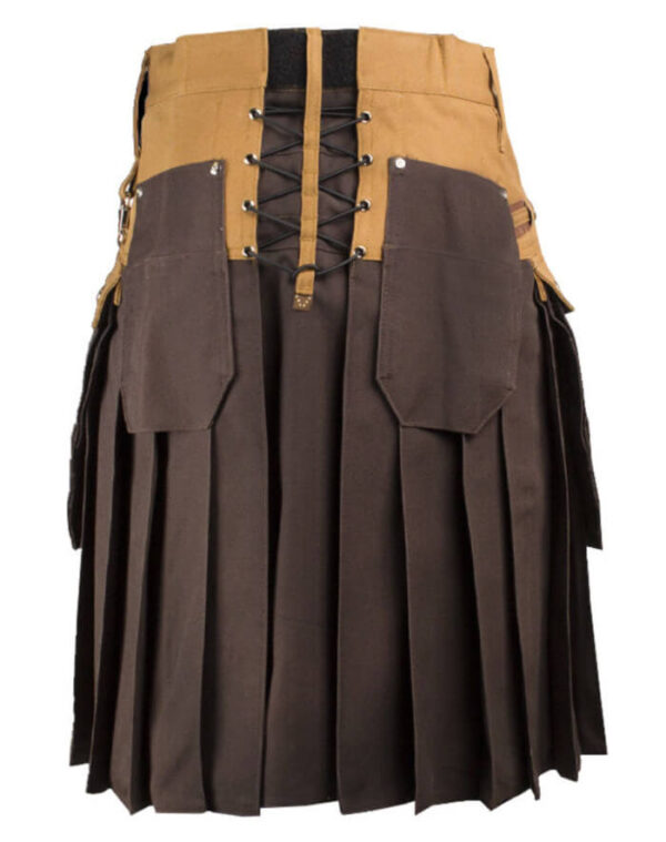 CARAMEL & BROWN WORKMAN UTILITY KILT1