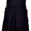 CARGO POCKETS BLACK FASHION UTILITY KILT1