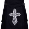 CELTIC SWORD EMBROIDERY PATTERN BLACK UTILITY KILT2