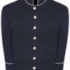 Civil War Men’s Navy Blue Wool Shell jacket With Piping Trim