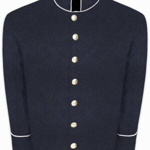 Civil War Men’s Navy Blue Wool Shell jacket With Piping Trim