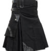 Black Cargo Utility Kilt