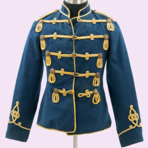 Men Blue Imperial Prussian Hussar Tunic Jacket