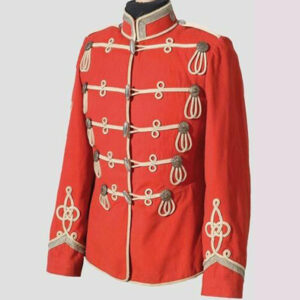 Men's Red British Military Uniforms (1718-1918) Hussar Jacket