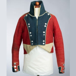 New Army Soldier Uniform Red With Green Lapel Wool Men Jacket