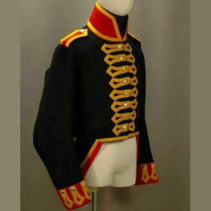 New British Artillery Gunner Officer Royal Black Gold Wool Jacket