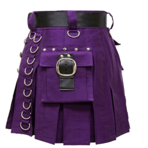 PURPLE MINI UTILITY KILT FOR WOMEN