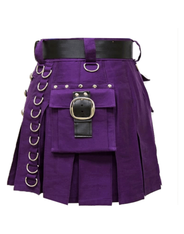 PURPLE MINI UTILITY KILT FOR WOMEN