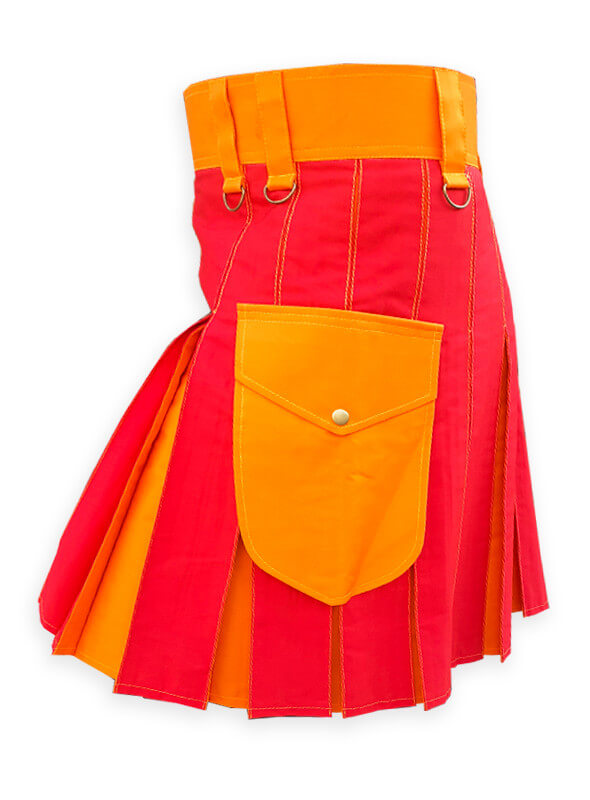 RED AND ORANGE UTILITY KILT