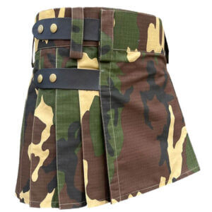 WOMEN WOODLAND CAMO MINI KILT