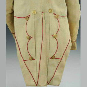 American Revolution British Off White & Red Men Coat War Uniform