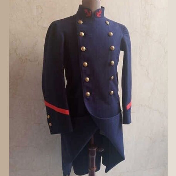 New 1867th to 1877th French Pattern Infantry Navy Blue Men’s Overcoat