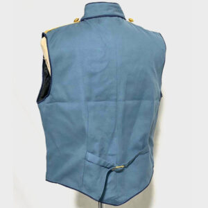 New Mens Military Army Blue with GOLD Braiding Hussar Waistcoat Jacket