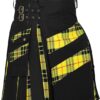 Men’s Modern Hybrid Cotton & Tartan Kilt Cross Strip Designer for Weddings