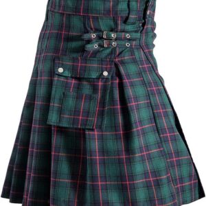 Mens Utility Kilt Scottish Traditional Highland Tartan Utility Kilt