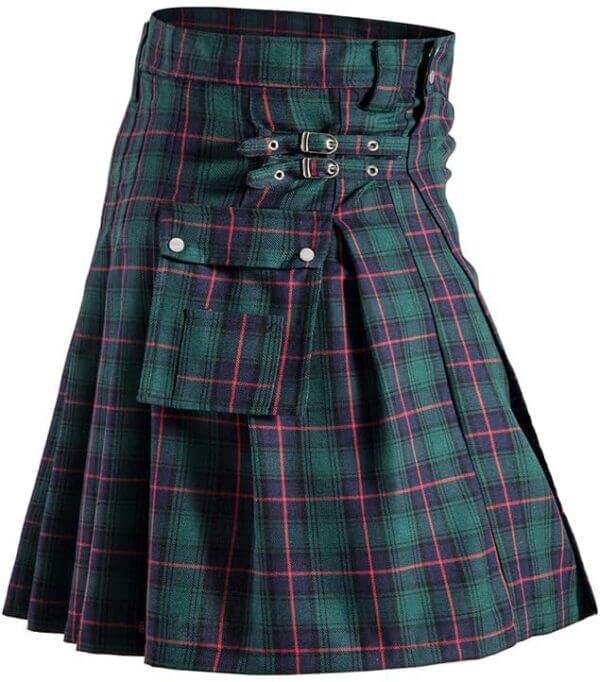 Mens Utility Kilt Scottish Traditional Highland Tartan Utility Kilt