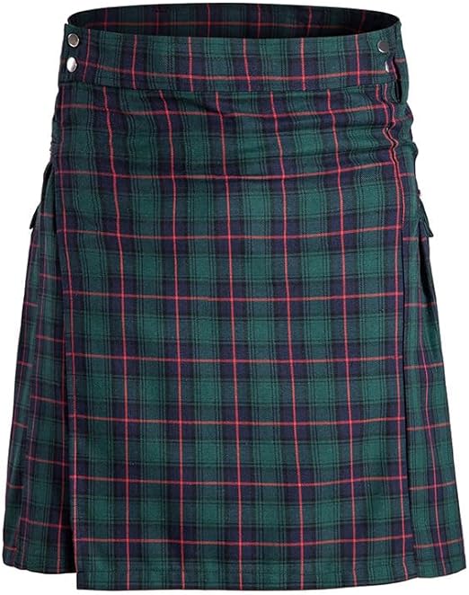 Mens Utility Kilt Scottish Traditional Highland Tartan Kilt Modern Utility Kilt