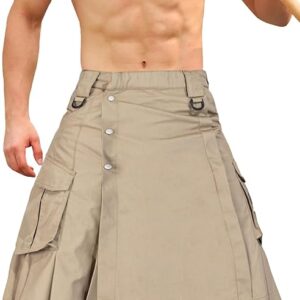 Tactical Kilt Irish Scottish Kilt for Men with Pockets