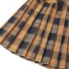 Women’s Elastic Waist Plaid Pleated Skirt Tartan Skater School Uniform Mini Skirts